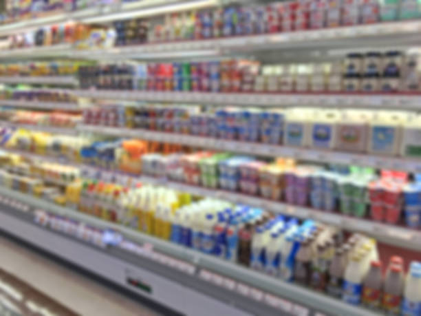 istock Supermarket shelf defocus background 1027466934