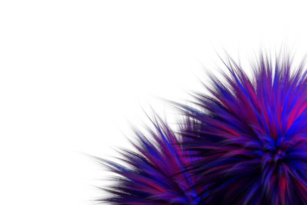 istock 3d render of multicolored fluffy Fur Ball  isolated on white background 1027467096