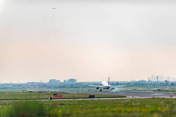istock Airplane landing Pearson International airport 1027480070