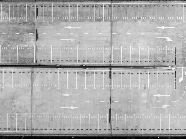 istock numbered new parking lot. aerial view 1027483466