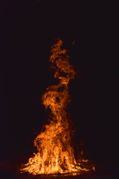 istock Flames Leaping into the Black of Night 1027486470