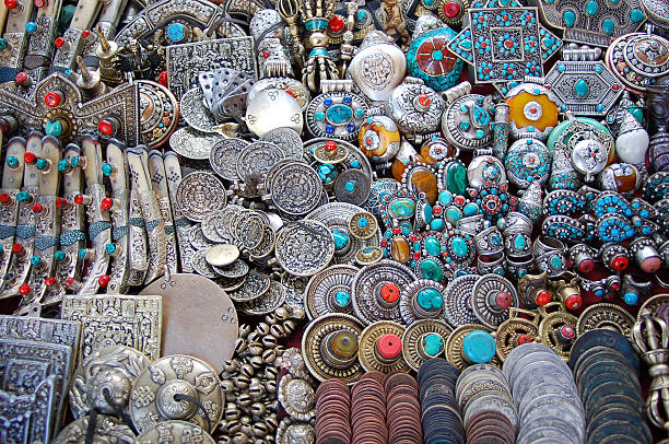 istock Tibetan rings, coins, and jewels 102749568