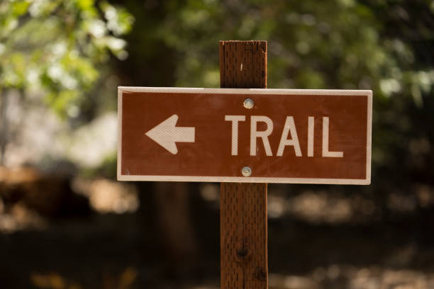 Trailhead Trail head sign. pacific crest trail stock pictures, royalty-free photos & images