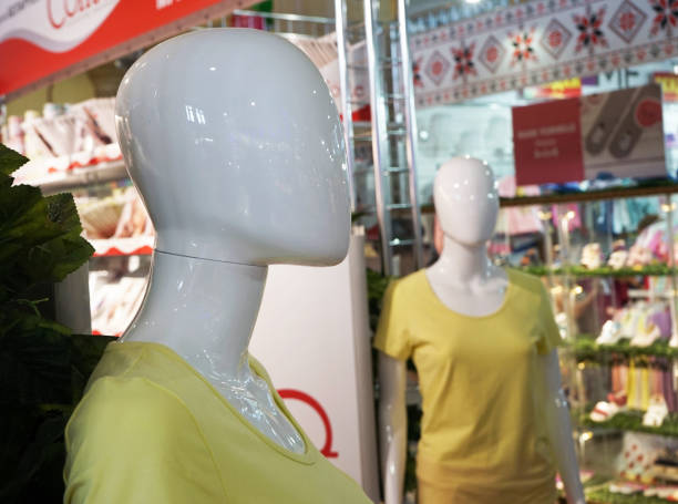 istock Female mannequin presented in a clothing store. 1027527420