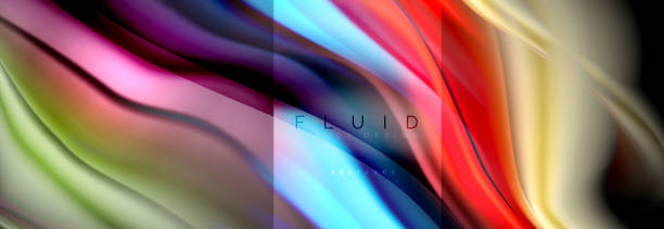 istock Rainbow fluid abstract shapes, liquid colors design, colorful marble or plastic wavy texture background, multicolored template for business or technology presentation or web brochure cover design, wallpaper 1027527432