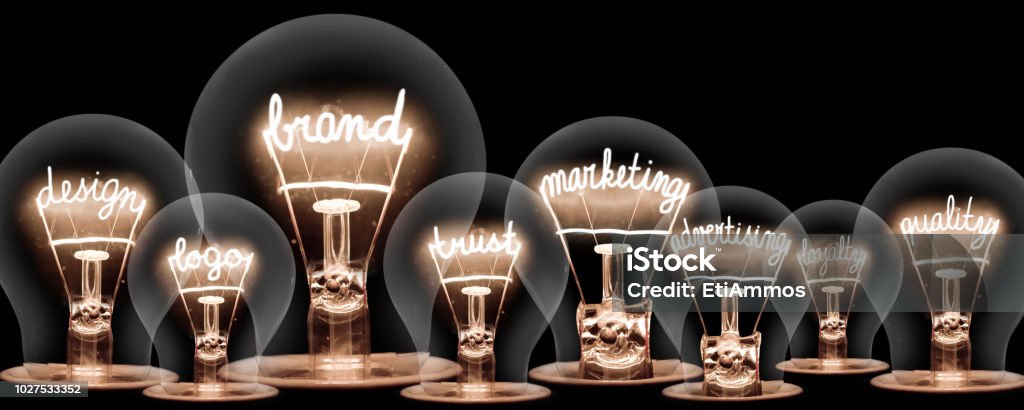 Glühbirnen-Konzept - Lizenzfrei Marketing Stock-Foto