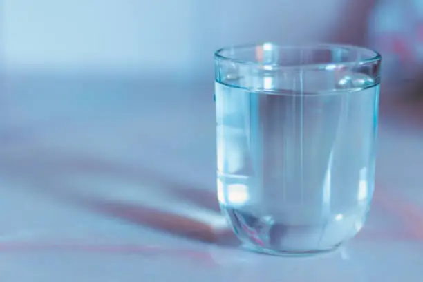 water glass on table