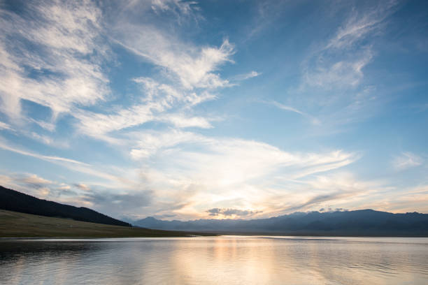 Sunset Abeautiful sunset with beautiful clouds sky land stock pictures, royalty-free photos & images