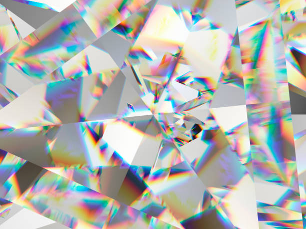 istock diamond structure extreme closeup and kaleidoscope. top view of round gemstone 3d render, 3d illustration 1027539614