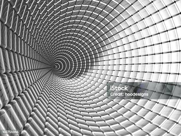 알로미늄 터널 추상적인 배경 0명에 대한 스톡 사진 및 기타 이미지 - 0명, 3차원 형태, 강철