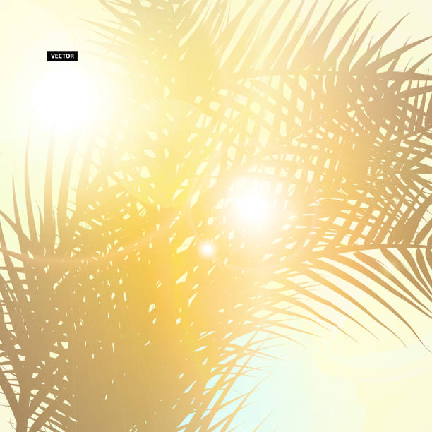 istock Colorful palm leaves. Trendy colors. Sunny day. 1027543802