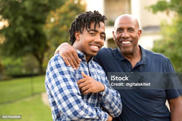 African American Father And His Adult Son Stock Photo - Download Image Now - Father, African-American Ethnicity, Son