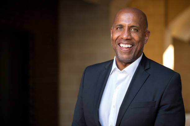 istock Mature African American casually dressed businessman smiling. 1027560774