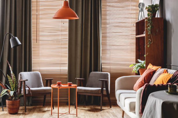 istock Dark retro living room interior 1027567526