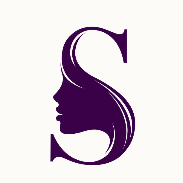 Style Beauty And Hair Salon Vector Logo With Woman Face And Letter S Stock  Illustration - Download Image Now - iStock