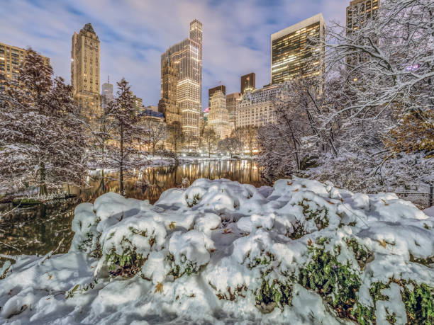 istock Snow storm New York City 1027582242