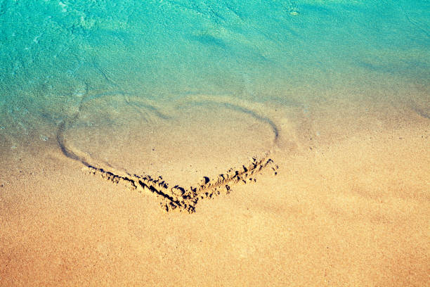 istock inscription heart on beach sand 1027593238