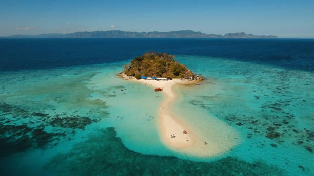 istock Aerial view beautiful beach on a tropical Bulog Dos Island. Philippines 1027594448