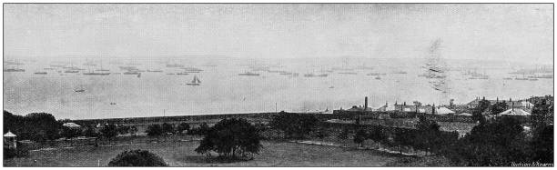 istock Navy and Army antique historical photographs: Naval Review at Spithead 1027600564