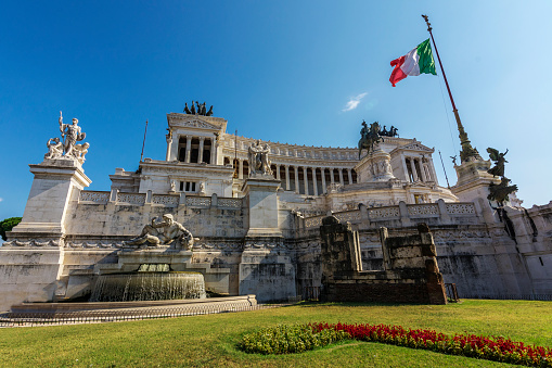 Altar of the Fatherland is a Landmark of Rome with holds the tomb of the unknown soldier - Altare della Patria - Rome - Italy
