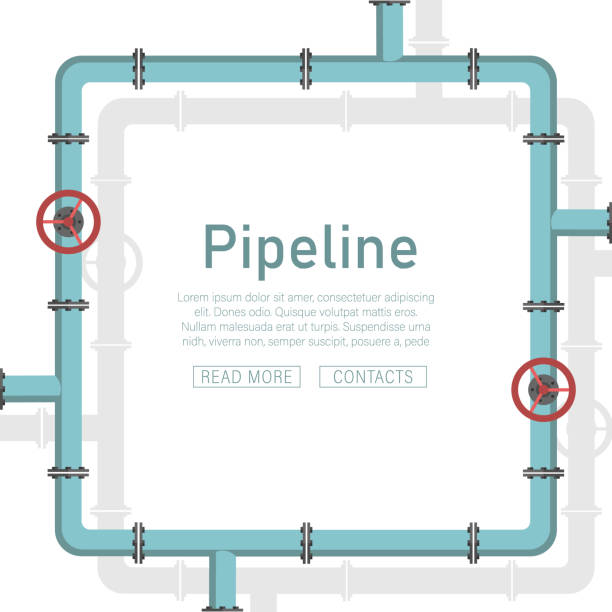 illustrations, cliparts, dessins animés et icônes de arrière-plan de conception de pipeline - pipe pipeline water pipe valve