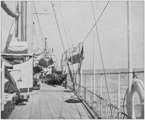 istock Navy and Army antique historical photographs: Torpedo Testing 1027618914