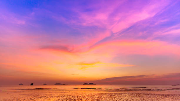 istock Beautiful sky after sunset over the sea coast. 1027622252
