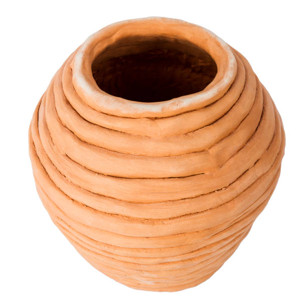 istock Unglazed coiled pottery pot made of red clay 1027624602