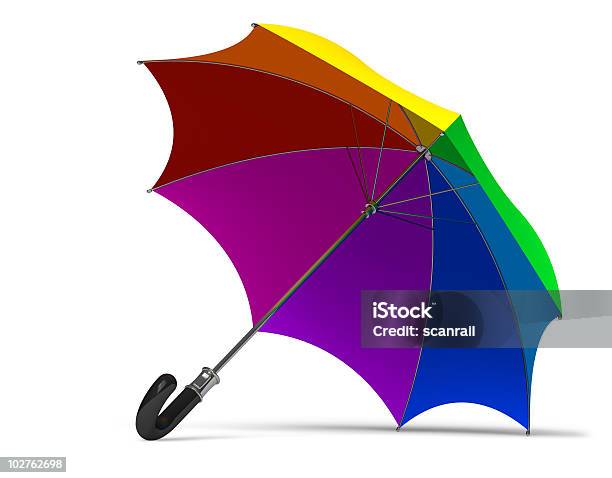 Regenbogen Regenschirm Stockfoto und mehr Bilder von Accessoires - Accessoires, Blau, Bunt - Farbton