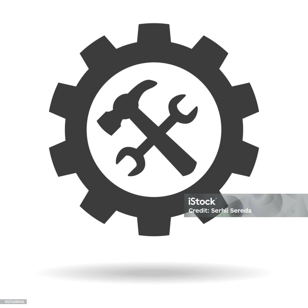 Service tool icon on white background. Service tool icon on white background. Vector illustration Icon Symbol stock vector