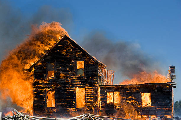 House on fire  burning house stock pictures, royalty-free photos & images