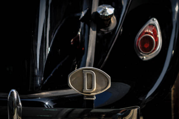 istock International country registration code of Germany on an oldtimer car 1027634300