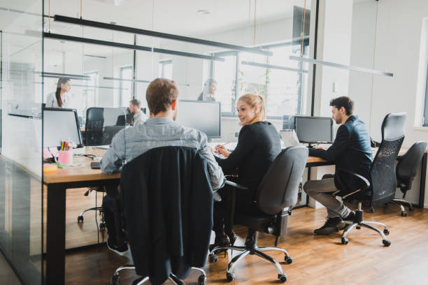 istock Group of people working in the office 1027634368