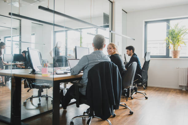 istock Group of people working in the office 1027634434