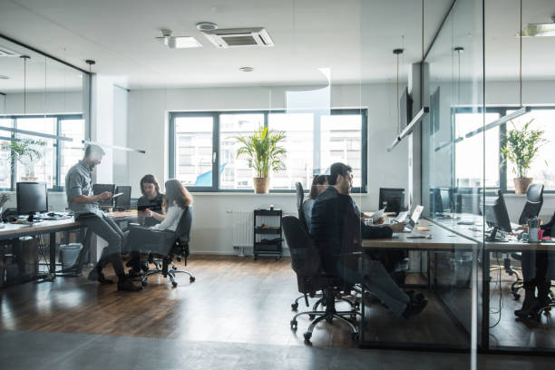istock Group of people working in the office 1027634596