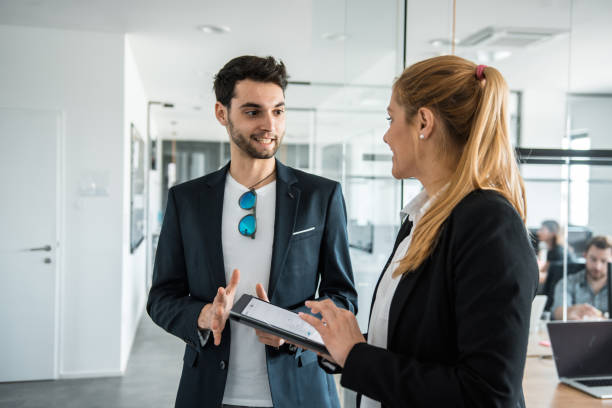 istock Business colleagues talking about their ideas 1027634602