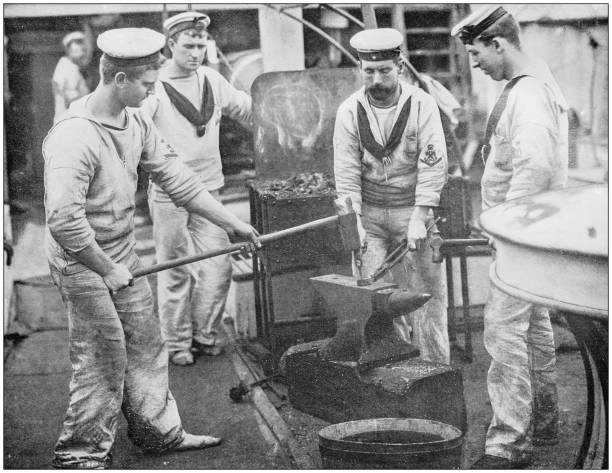 istock Navy and Army antique historical photographs: Blacksmith 1027639252
