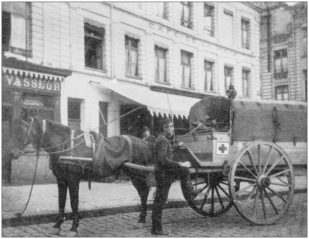 istock Navy and Army antique historical photographs: Ambulance 1027643392