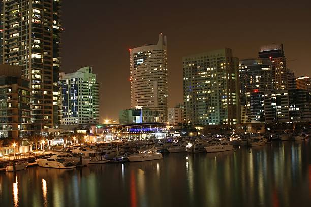 istock Dubai Lights - Night Shot City Coastline 102764448