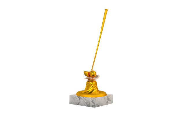 istock Golf Gold Trophy with Club and Ball 1027646938