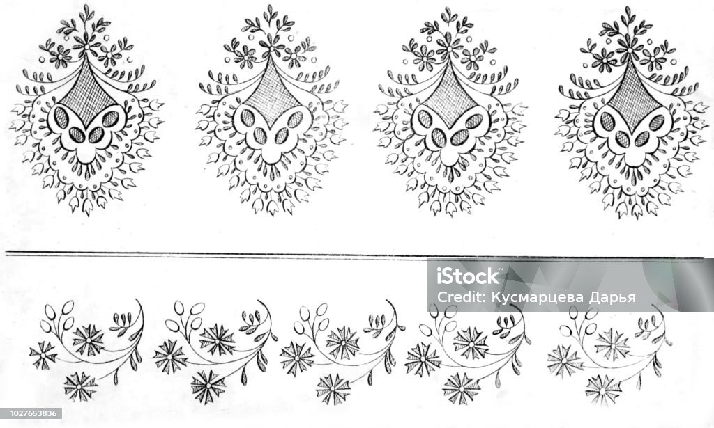 Pattern Making Old Old Pattern Stock Illustration - Download Image Now - Antique, Art ...