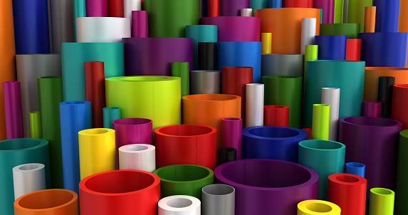 Colorful Industrial Plastic Pipes