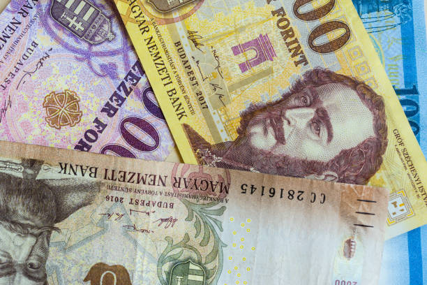 istock Different Hungarian Banknotes background. Europe, Hungary. Banking concept. 1027667464