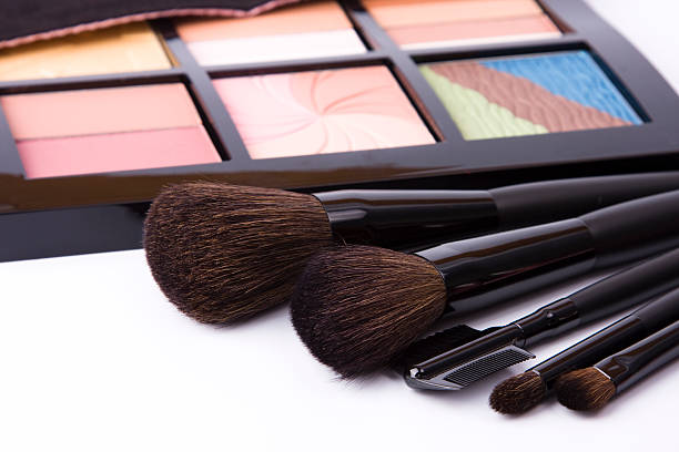 Pennelli per make-up e eye shadow - foto stock