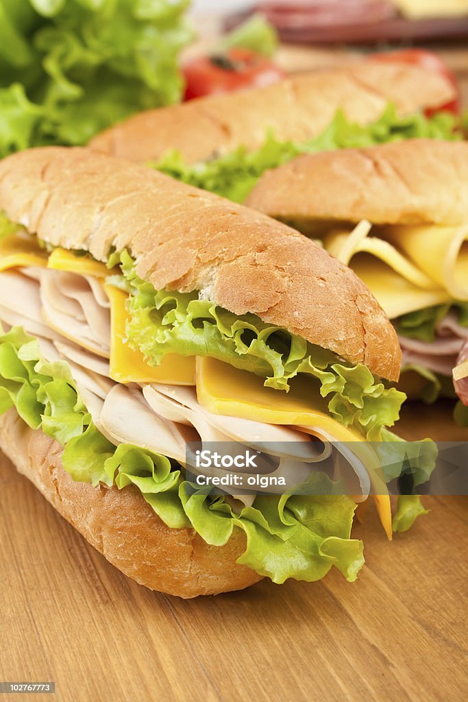 Группа вкусные сэндвичи - Стоковые фото Американская культура роялти-фри