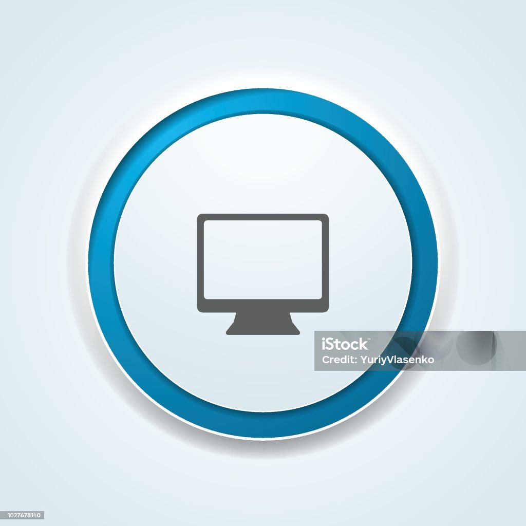 Computer Button In Software Computer Button Illustration Stock Illustration - Download Image Now ...
