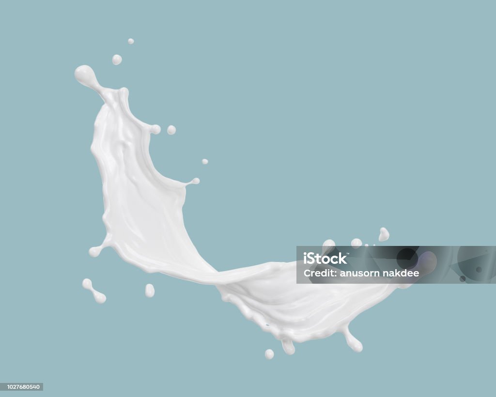 lait ou yogourt splash. - Photo de Éclabousser libre de droits