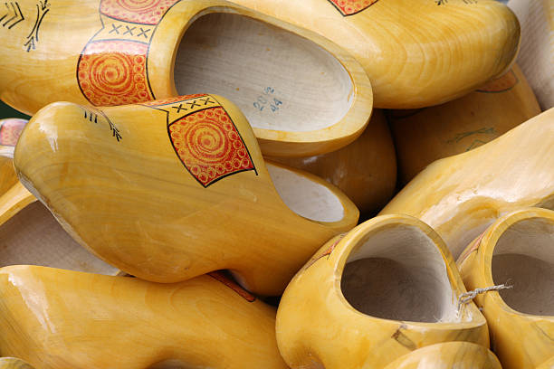 istock Dutch yellow wooden shoes 102768118