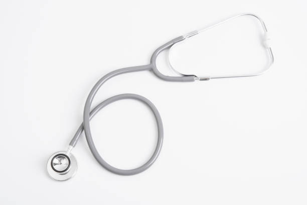istock stethoscope on white background. equipment heartbeat for doctor. 1027683058