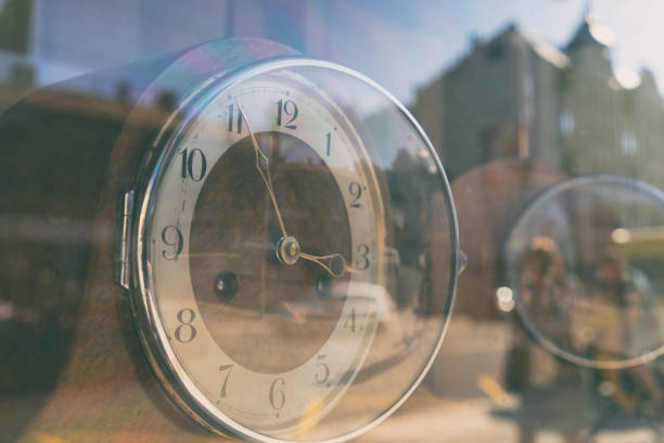 Abstract reflection of city life in hours